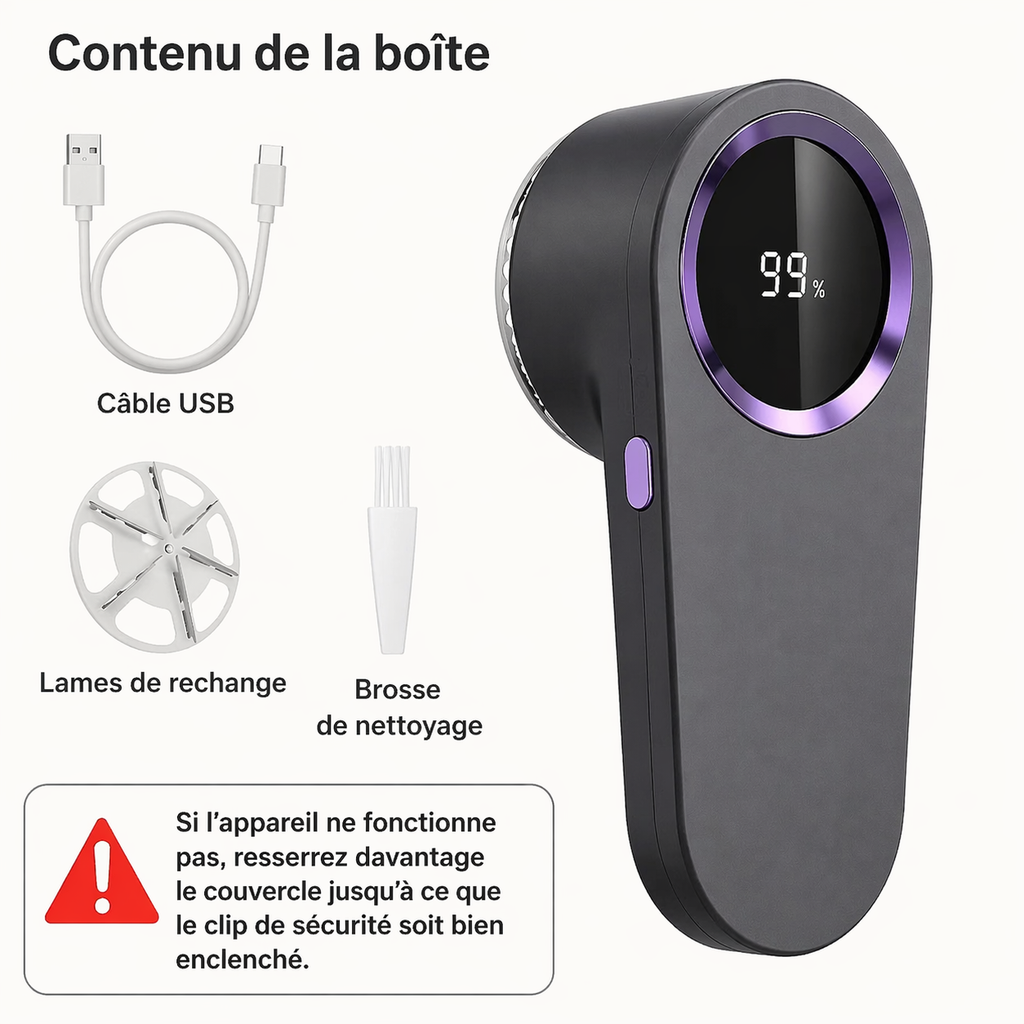 Rasoir Anti-Bouloches Rechargeable