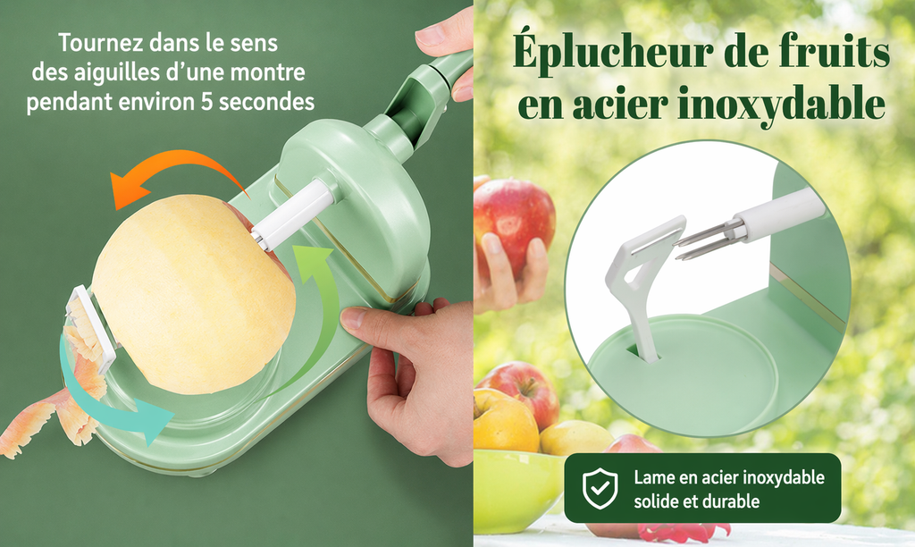 Éplucheur de pommes manuel – Rapide, précis et sans effort