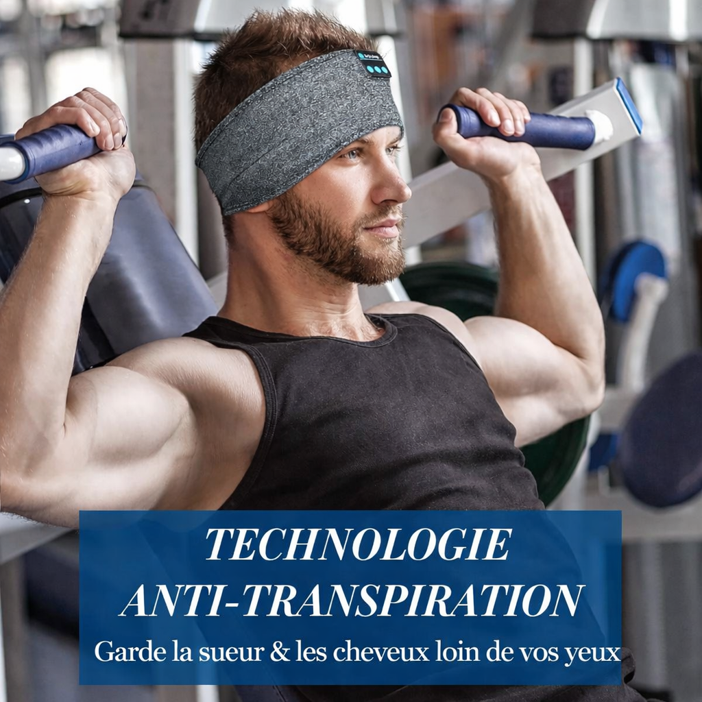DreamBand 3-en-1 : bandeau Bluetooth pour le sommeil et le sport, masque de nuit avec écouteurs