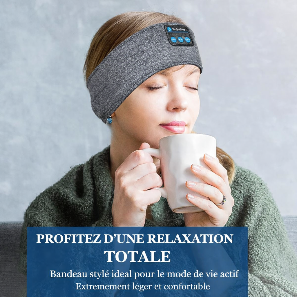 DreamBand 3-en-1 : bandeau Bluetooth pour le sommeil et le sport, masque de nuit avec écouteurs