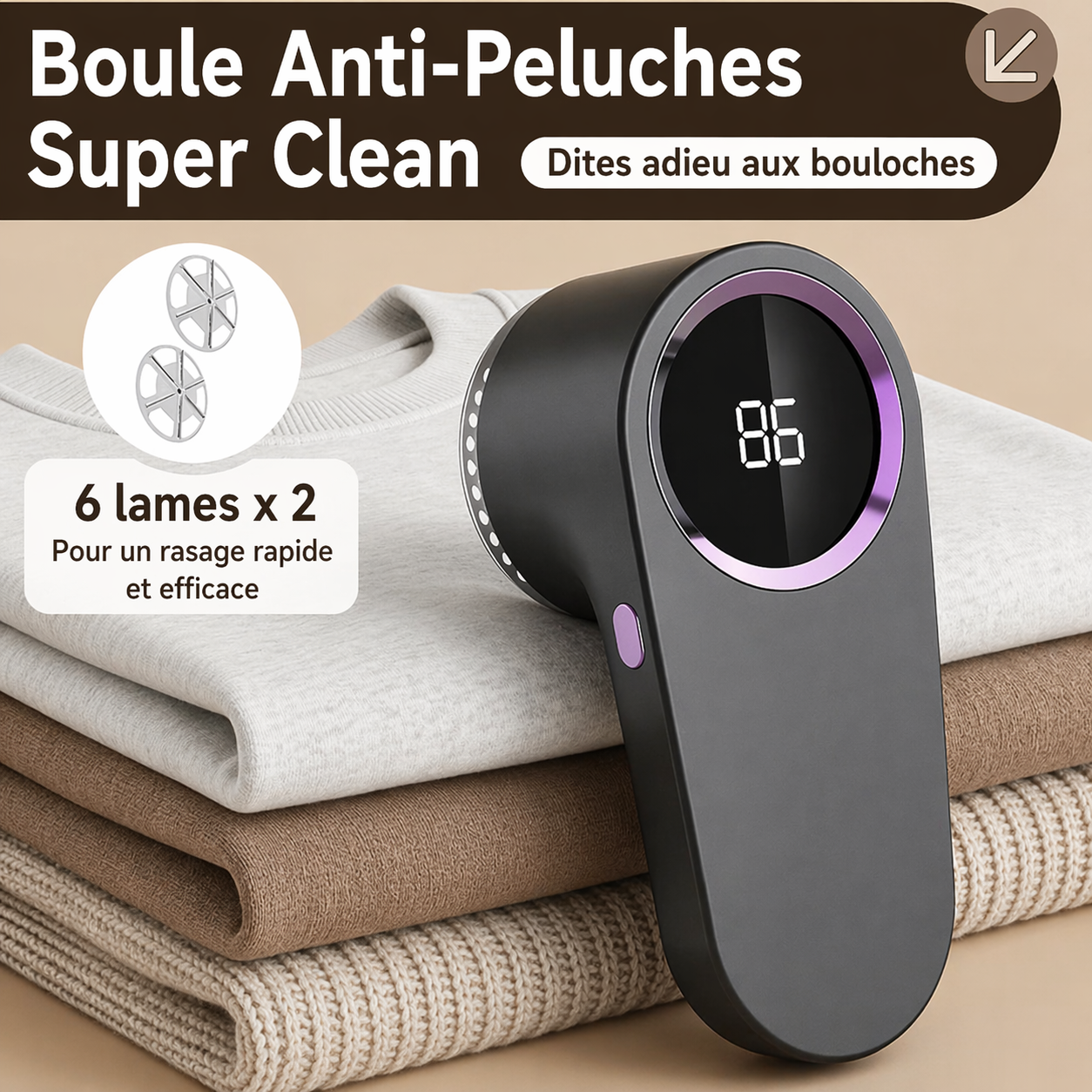 Rasoir Anti-Bouloches Rechargeable
